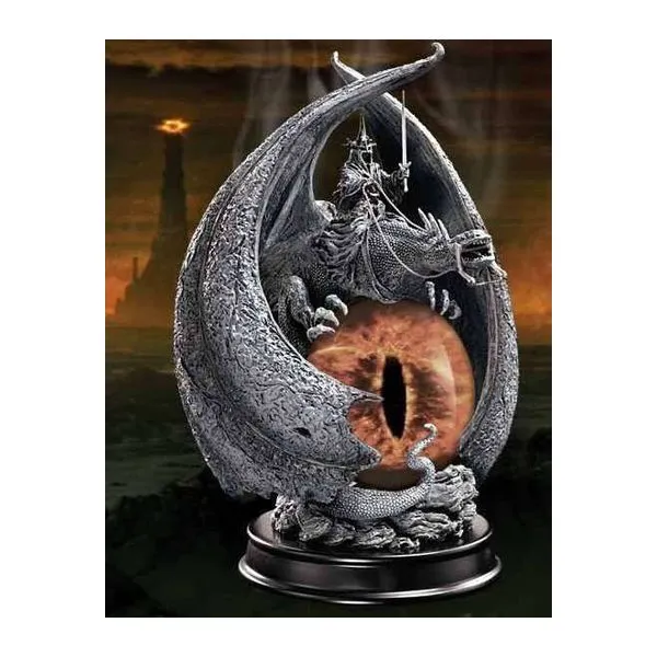 A Gyűrűk Ura Angmari boszorkánykirály alakú, 20 cm magas tömjénfüstölő figura