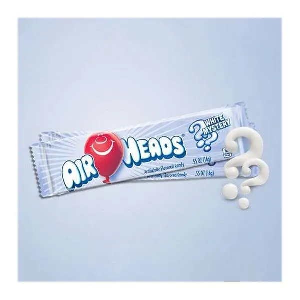 Airheads White Mystery fehér, rejtélyes ízű rágós cukorkacsík 15 g