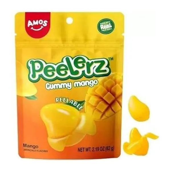 Amos Peelerz Mango ízű hámozható gumicukor 65 g