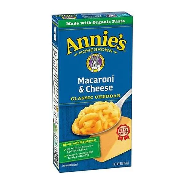 Annie's Mac and Cheese Organic Classic Cheddar sajtos makaróni 170 g-os dobozban