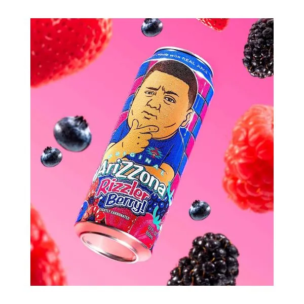 Arizona Rizzler Berry Sparkling enyhén szénsavas gyümölcsital 650 ml-es kiszerelésben
