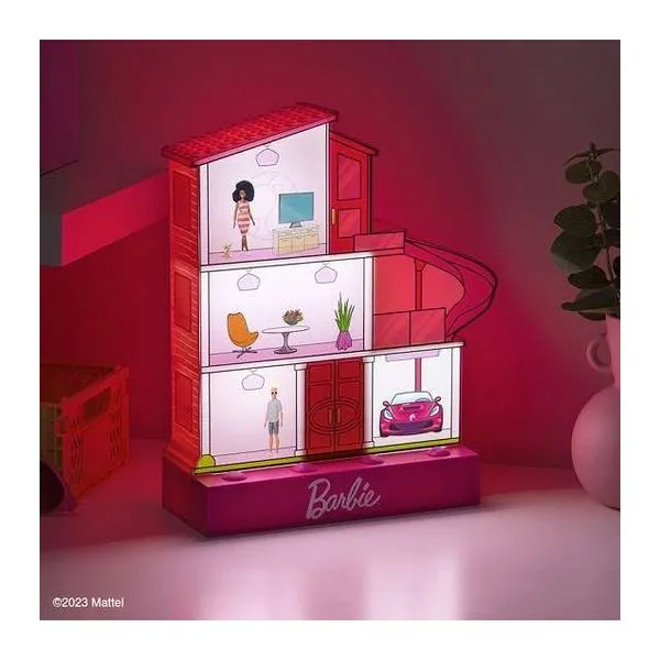 Barbie Dreamhouse álomház alakú világító lámpa matricákkal