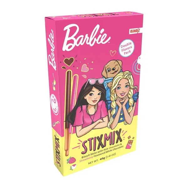 Barbie mintás ropi eper- és csokoládé ízű bevonattal 40 g