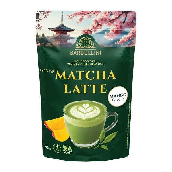 Bardollini Matcha Latte Mango italpor 90 g-os kiszerelésben