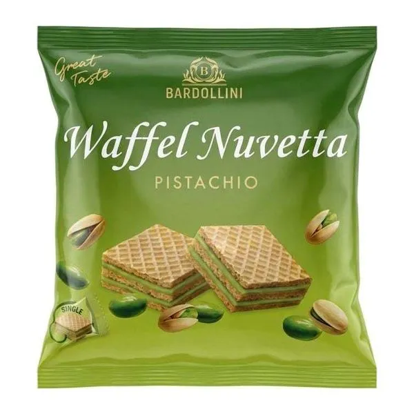 Bardollini Wafers with Pistachio pisztáciás krémmel töltött ostya 117 g-os kiszerelésben