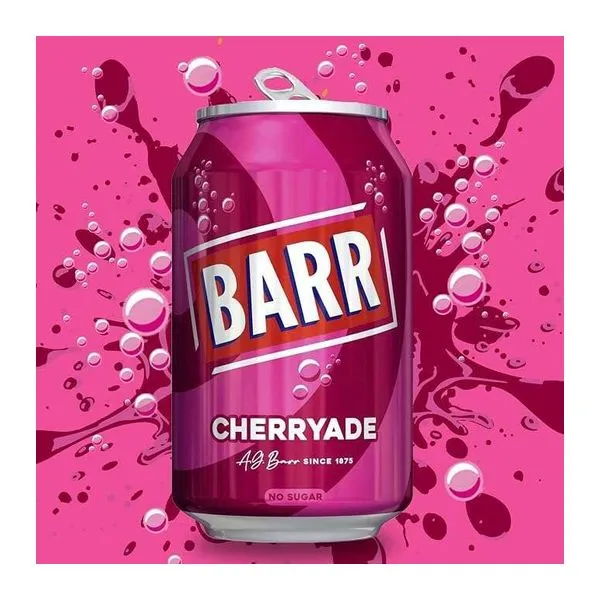 Barr Cherryade Zero cseresznye ízű szénsavas üdítőital 330 ml-es dobozban