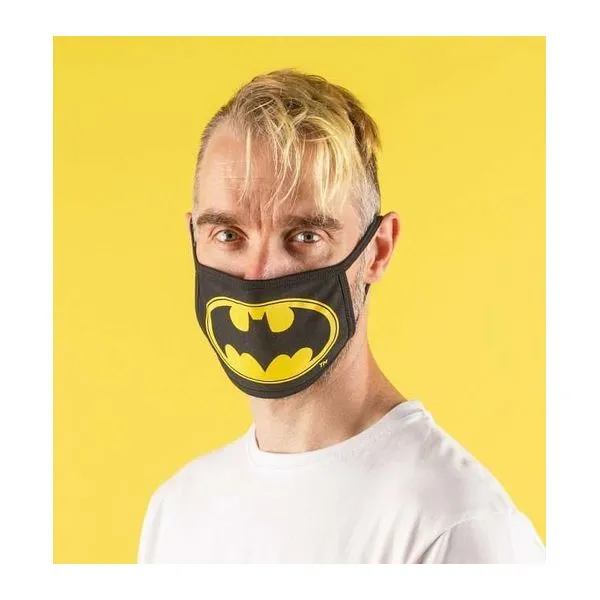 Batman logós háromrétegű pamut arcmaszk kétdarabos bliszteres csomagban