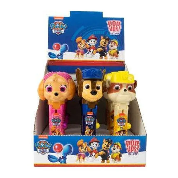 BIP Paw Patrol Pop Ups eper ízű nyalóka Mancs Őrjárat figurával