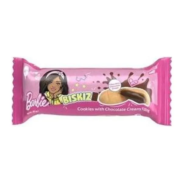 Biskiz Barbie kakaókrémmel töltött keksz 45 g-os csomagban