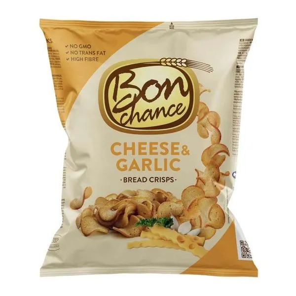 Bon Chance BreadCrisps Cheese and Garlic fokhagymás-sajtos kenyérchips 240 g