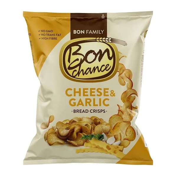 Bon Chance BreadCrisps Garlic and Cheese fokhagymás-sajtos kenyérchips 120 g