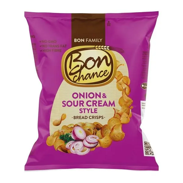 Bon Chance BreadCrisps Onion and Sour Cream hagymás-tejfölös kenyérchips 60 g