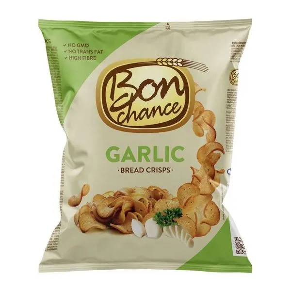 Bon Chance Garlic BreadCrisps fokhagymás kenyérchips 240 g-os csomagban