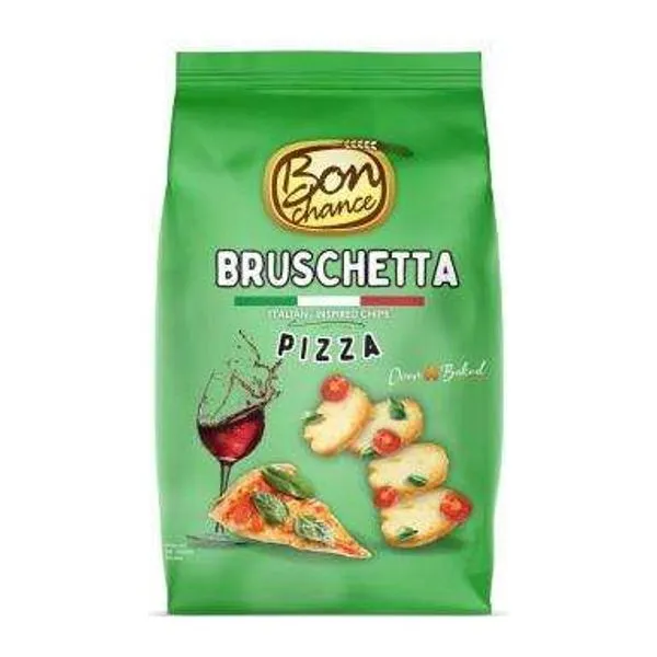 Bon Chance Pizza ízű Bruschetta ropogós kenyérszeletek 70 g-os zacskóban
