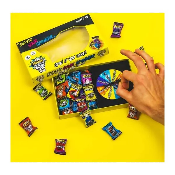 Brain Blasterz Super Sour Spinner savanyú cukorka rulett 48 g