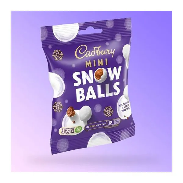 Cadbury Dairy Milk Chocolate MiniSnow Balls csokihógolyók 74g