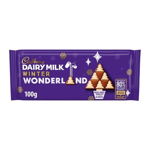 Cadbury Winter Wonderland karácsonyi táblás tejcsokoládé 100g
