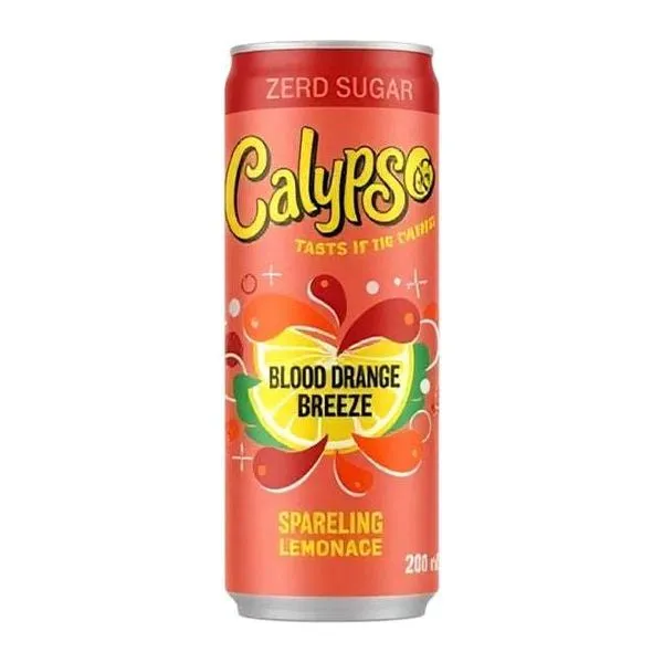Calypso Blood Orange Breeze vérnarancs ízű cukormentes limonádé 330 ml-es dobozban