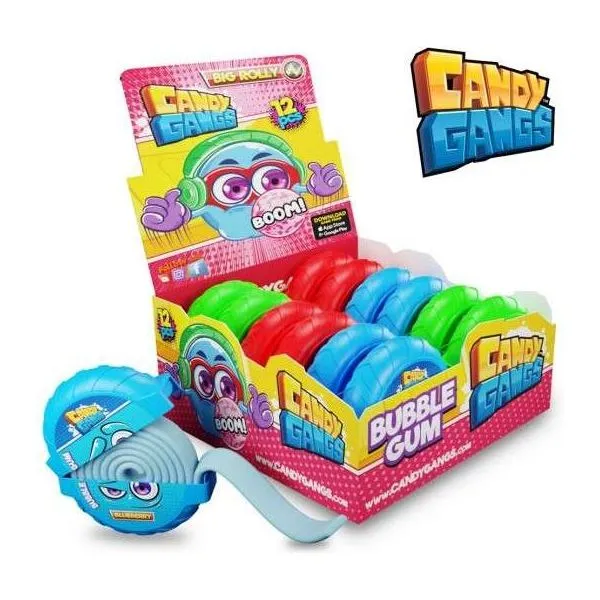 Candy Gangs Big Rolly gyümölcsös rágógumi 40 g-os csomagban