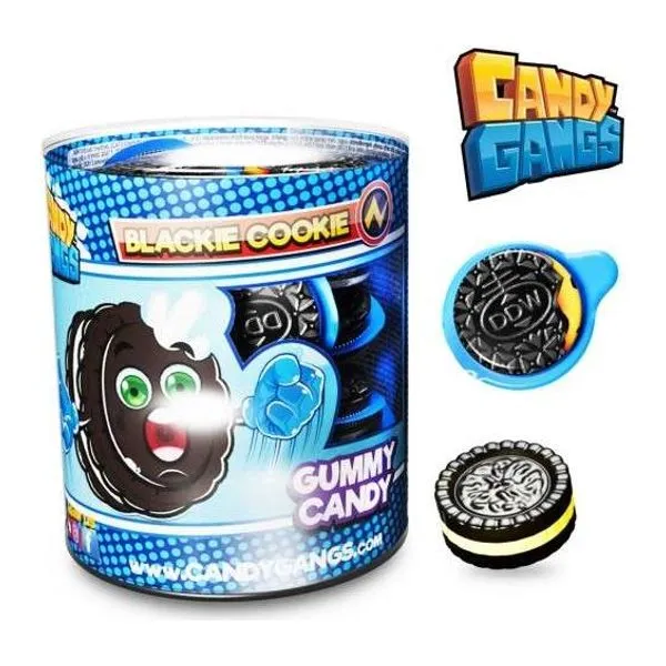 Candy Gangs Blackie Cookie keksz alakú töltött gumicukor 300 g-os csomagban