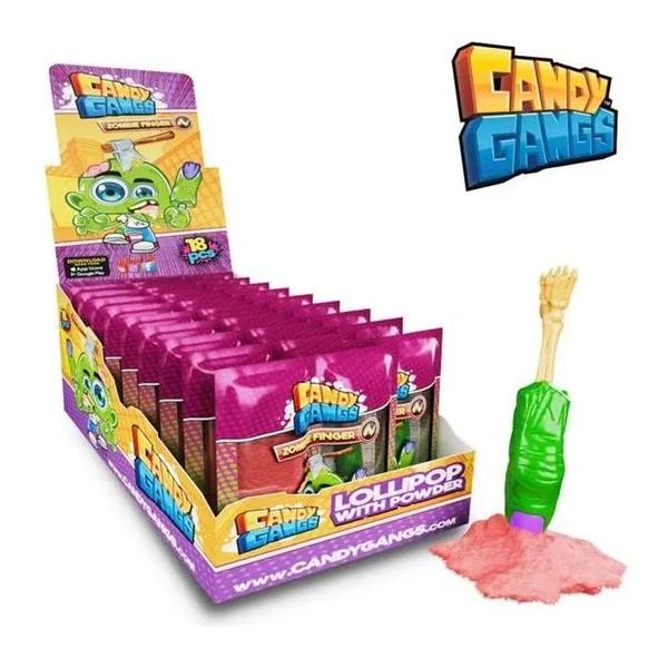 Candy Gangs Zombie Finger zombi ujj formájú mártogatós nyalóka