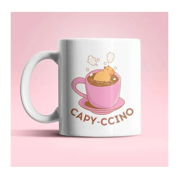 Capy-ccino capybarás fehér bögre