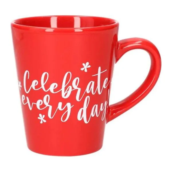 Celebrate Every Day feliratú kerámia bögre