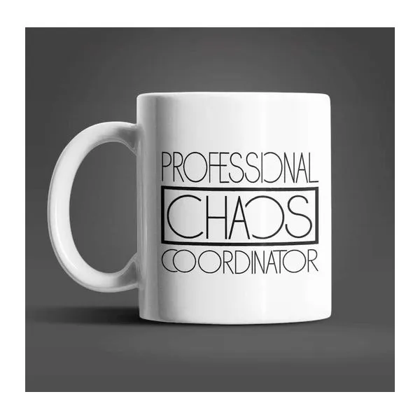 Chaos Coordinator feliratú fehér kerámia bögre