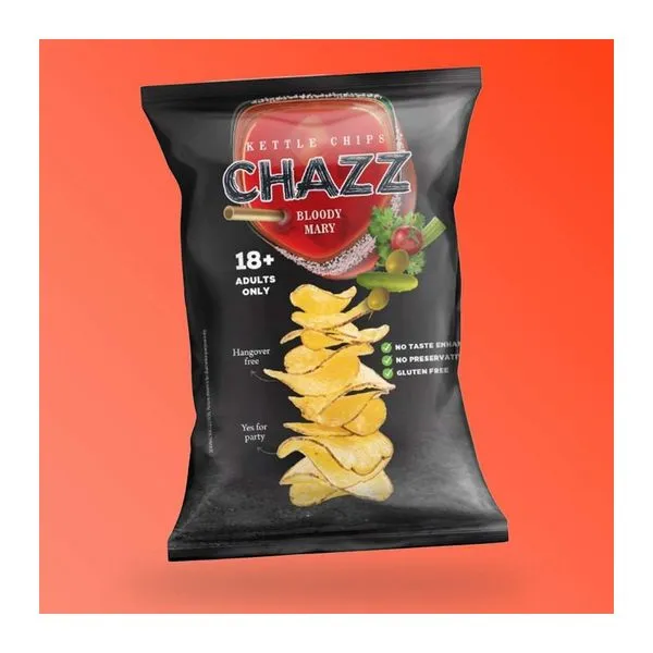 Chazz Bloody Mary ízű kettle burgonyachips 90 g-os zacskója