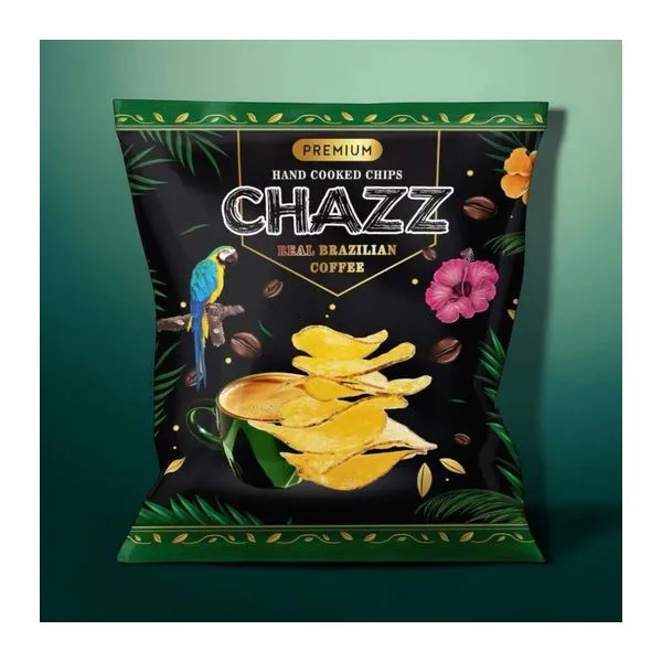 Chazz Brazilian Coffee kávé ízű burgonyachips 50 g-os zacskóban