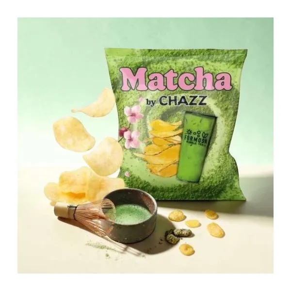 Chazz Chips Matcha zöld tea ízű burgonyachips 40 g-os zacskóban