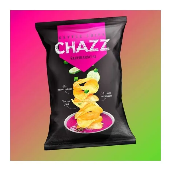 Chazz Pink Soup céklaleves ízű burgonyachips 90 g-os zacskóban