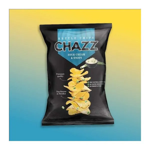 Chazz Sour Cream and Onion hagymás tejfölös burgonyachips 90 g-os zacskóban