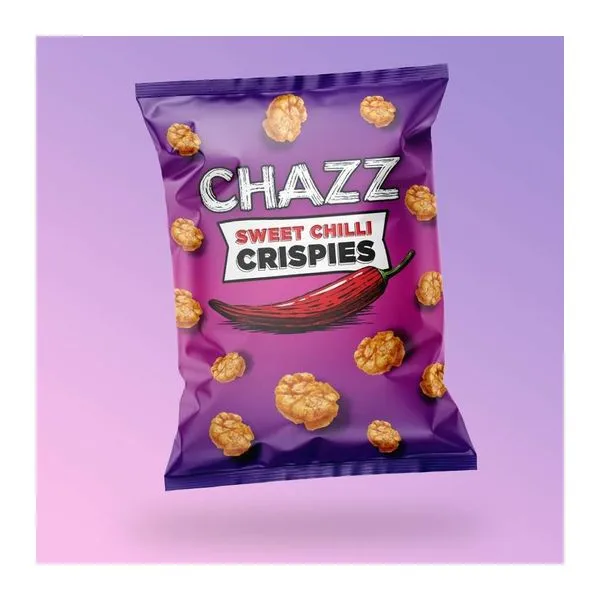Chazz Sweet Chilli Crispies édes chilis rizschips 100 g-os zacskóban