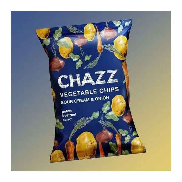 Chazz Vegetable Sour Cream and Onion hagymás tejfölös zöldségchips 75 g-os zacskóban