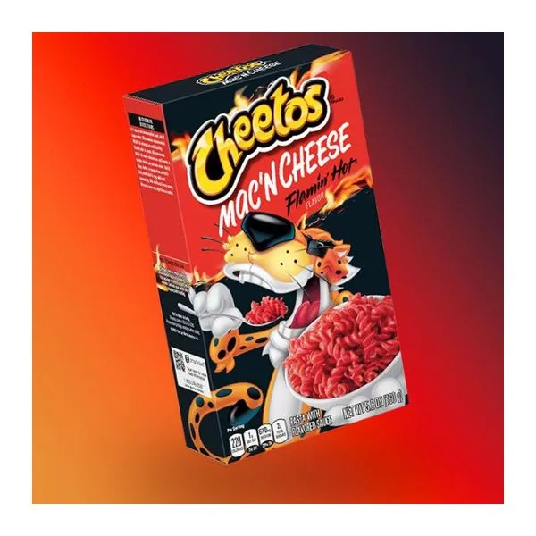 Cheetos Flamin Hot Mac and Cheese csípős sajtos instant tészta 160 g