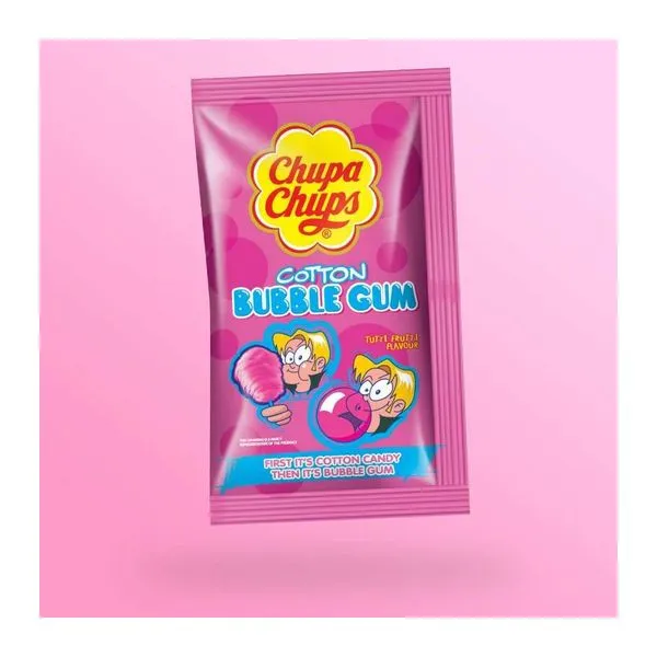 Chupa Chups Cotton Bubble Gum vattacukor rágógumi 11 g-os kiszerelésben