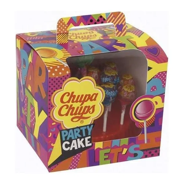 Chupa Chups Party Cake díszdoboz 25 db mini nyalókával