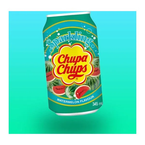 Chupa Chups Watermelon görögdinnye ízű szénsavas üdítőital 345 ml-es kiszerelésben