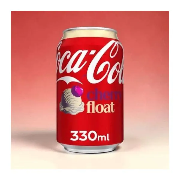 Coca-Cola Cherry Float cseresznyés-vaníliakrémes szénsavas üdítő 330 ml-es dobozban