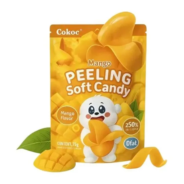 Cokoc Peeling Soft Candy mangó ízű hámozható gumicukor 75 g-os kiszerelésben