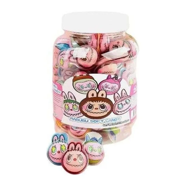Deer Dada Rabubu Soft Gummy labubu gumicukor 60 darabos displayben