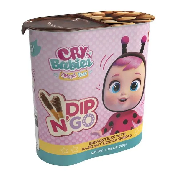 Dip N Go Cry Babies Magic Tears kakaós mogyorókrém és kenyérrudacskák 55 g