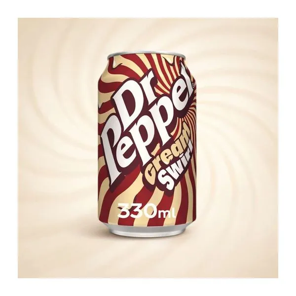 Dr Pepper Cream Swirl krémes szénsavas üdítő 330 ml-es dobozban