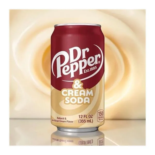 Amerikai Dr Pepper Cream Soda krémszóda ízű üdítőital 355 ml-es dobozban