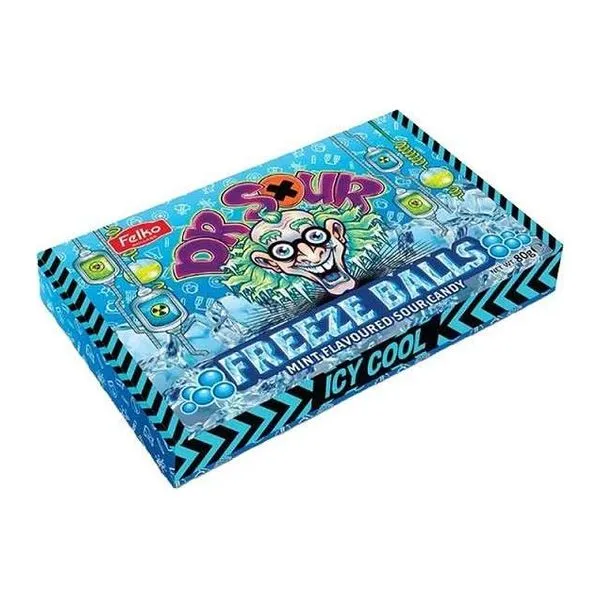 Dr Sour Freeze Balls Icy Cool savanyú cukorkák 80 g-os kiszerelésben