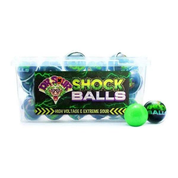Dr. Sour Shock Balls savanyú zselégolyók 50 darabos kiszerelésben