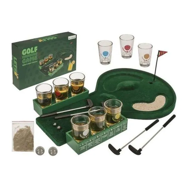 Drinking Game Golf ivós játék 6 felespohárral