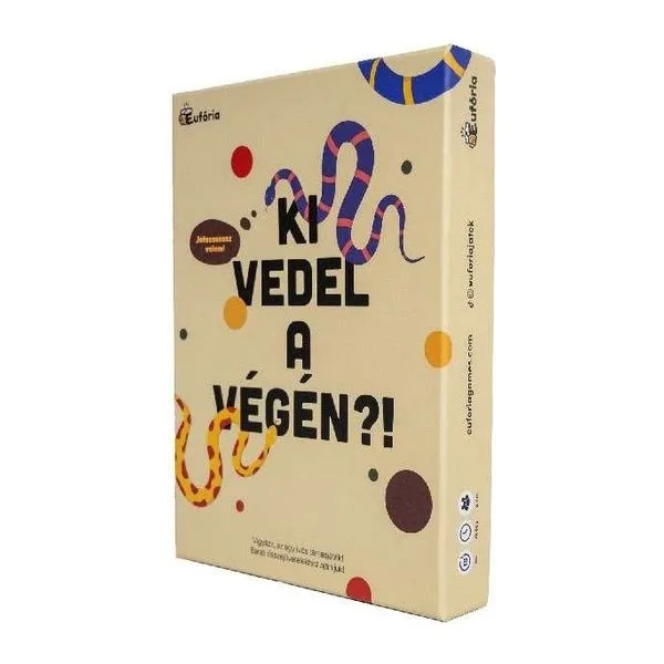 Eufória Ki vedel a végén?! ivós társasjáték doboza