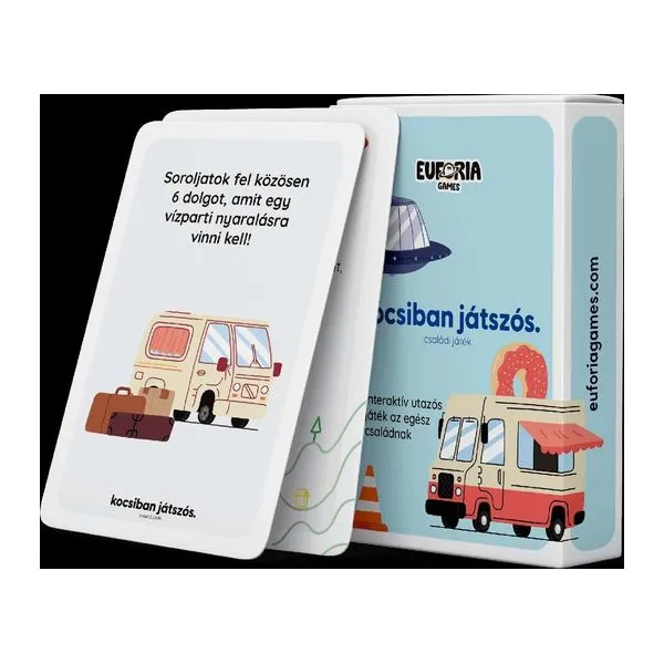 Eufória Kocsiban játszós családi kártyajáték doboza